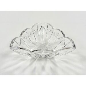 Vintage Mikasa Palais Delta Bowl 6" Crystal Triangle Trinket Jewelry Ring Dish
